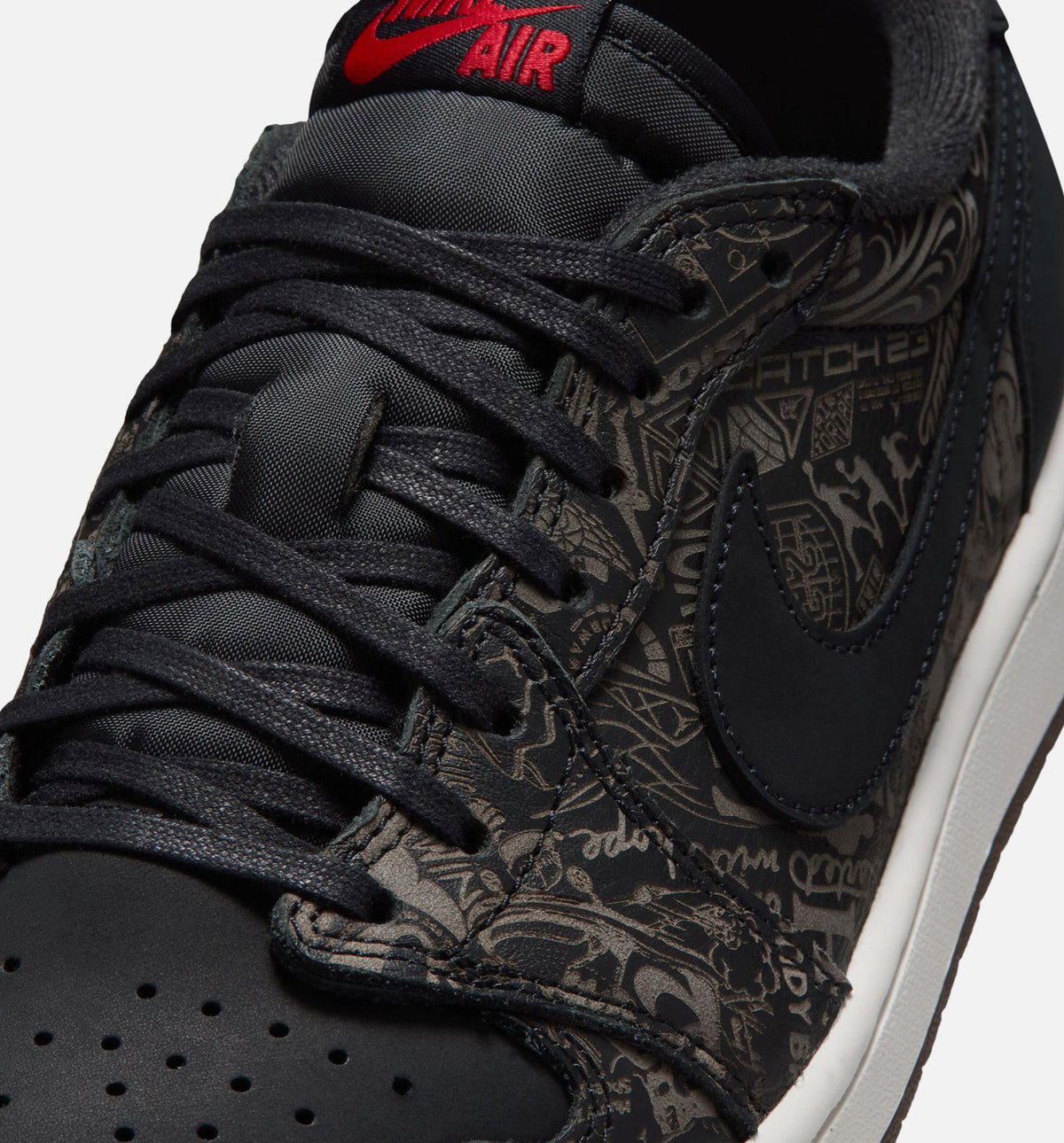 Air Jordan 1 Retro Low OG "Laser Black and Varsity Red" Men's Lifestyle Shoes – Black/Varsity Red/Summit White
