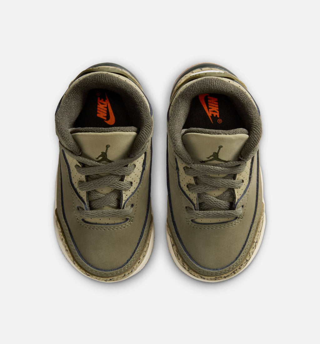 Air Jordan 3 Retro "Medium Olive" Infant/Toddler Lifestyle Shoes – Medium Olive/Sequoia/Neutral Olive/Sail