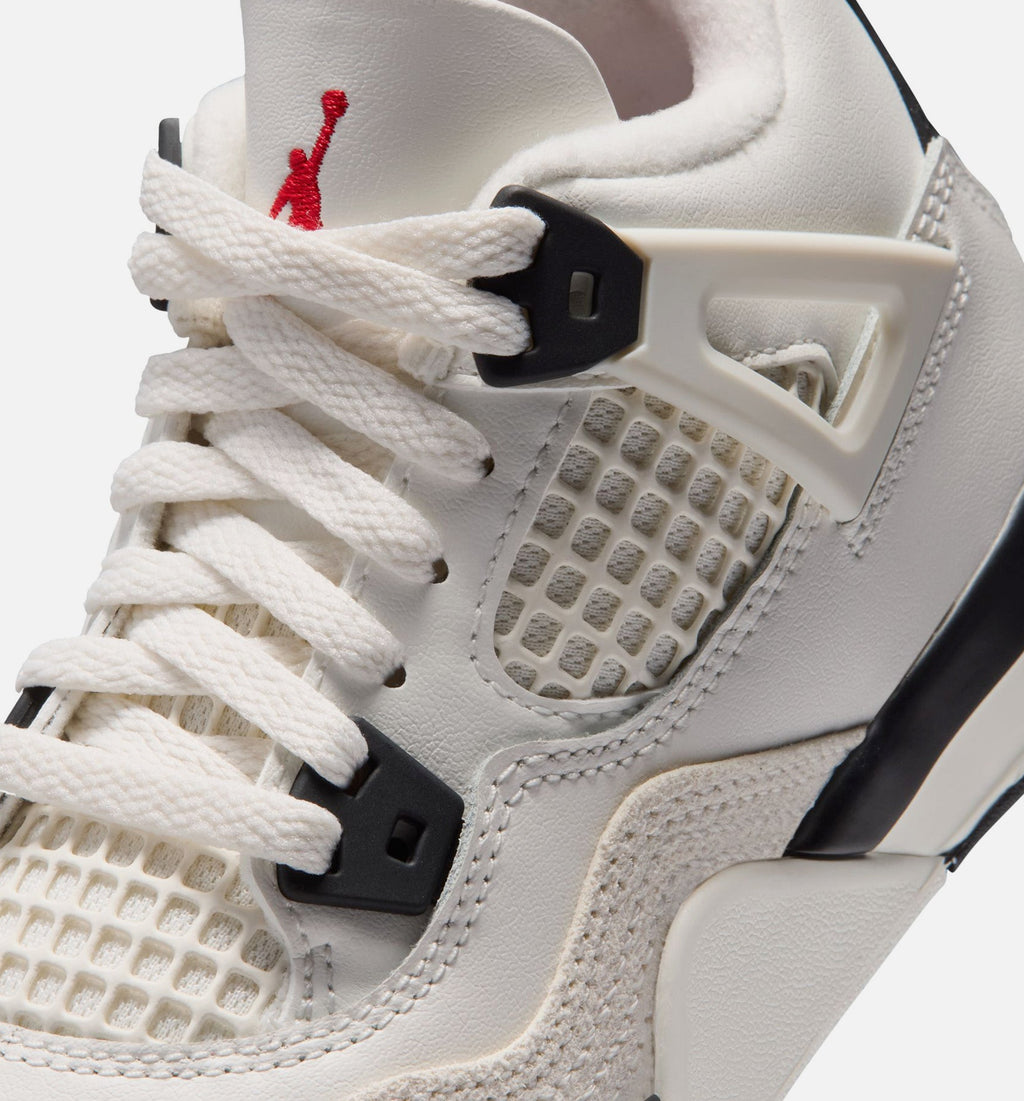 Air Jordan 4 Retro "Flight Club" Preschool Lifestyle Shoes – Sail/Black/University Red