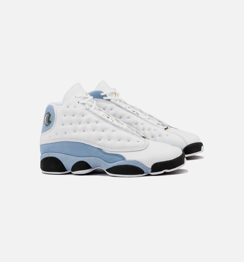 Air Jordan 13 Retro Blue Grey Grade School Lifestyle Shoes – White/Blue Grey/Black/Yellow Ochre