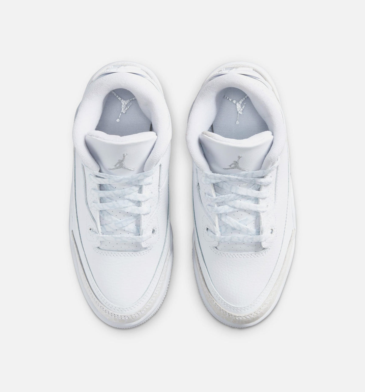 Air Jordan 3 Retro "White and Silver" Preschool Lifestyle Shoes – White/Metallic Silver