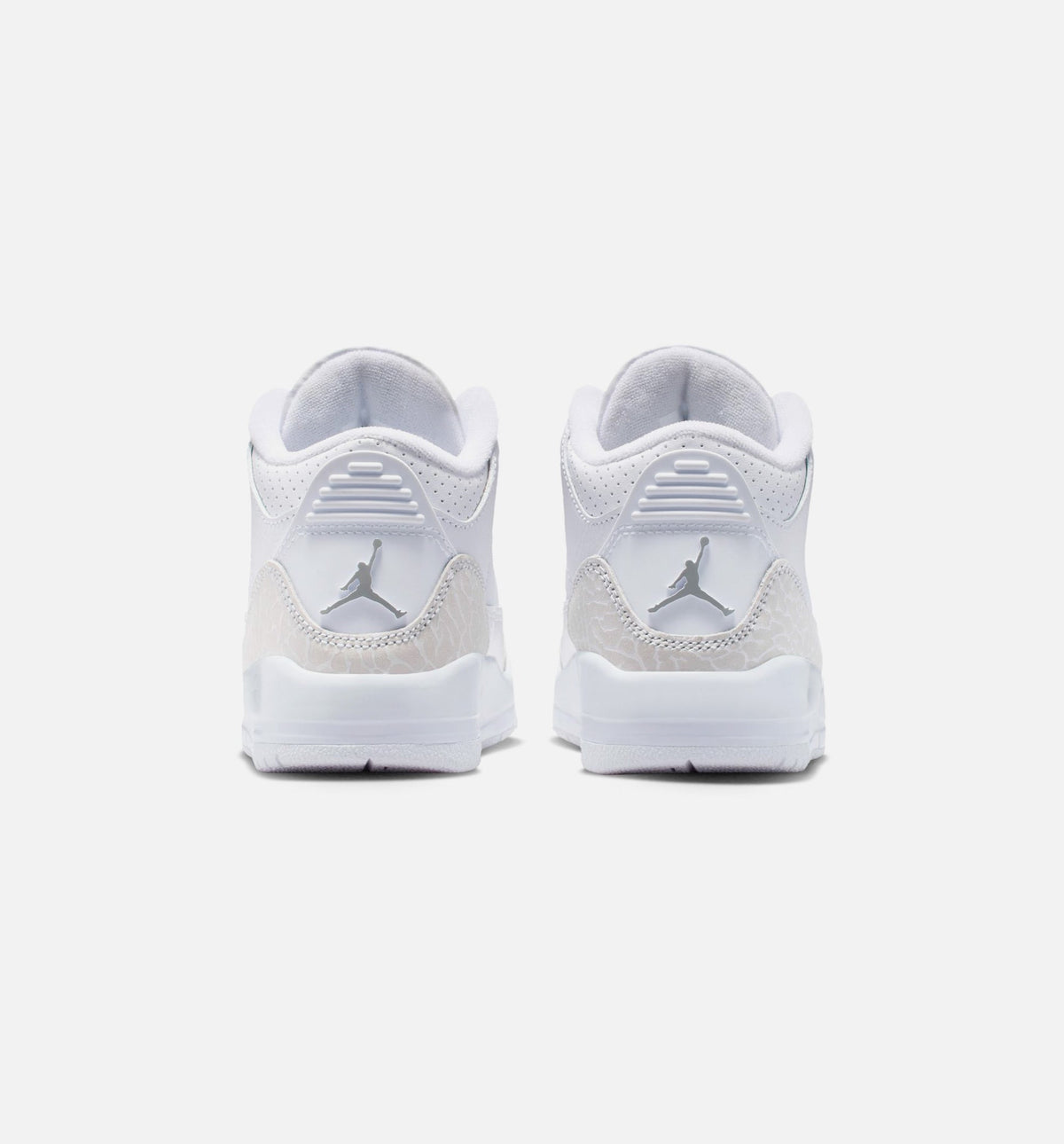 Air Jordan 3 Retro "White and Silver" Preschool Lifestyle Shoes – White/Metallic Silver