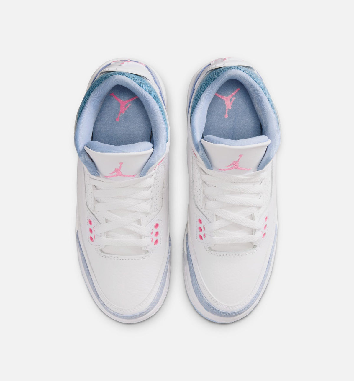 Air Jordan 3 Retro "Cobalt Bliss" Grade School Lifestyle Shoes – White/Cobalt Bliss/Football Grey/Pink Glow