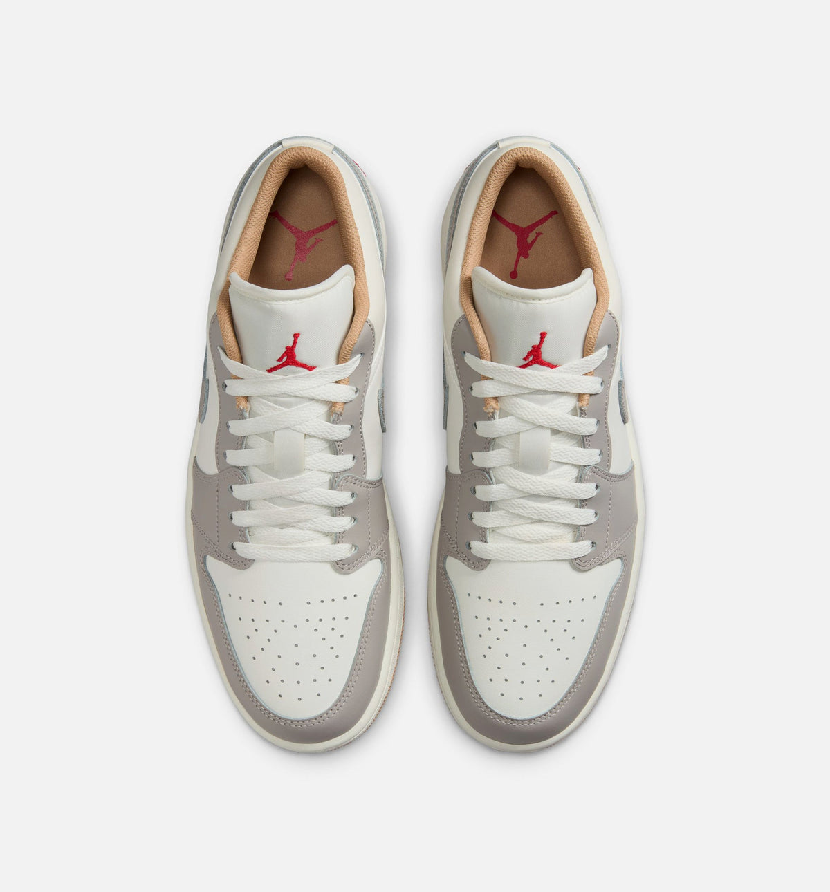 Air Jordan 1 Low Men's Lifestyle Shoes – Sail/Fire Red/College Grey/Hemp