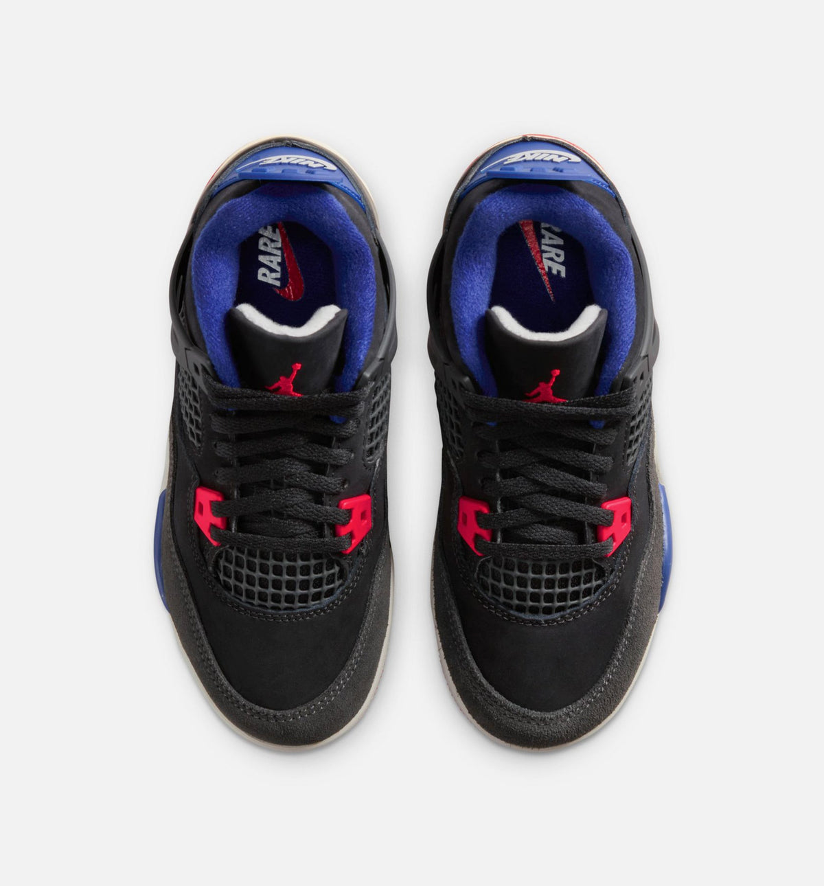 Air Jordan 4 Retro "Rare Air" Preschool Lifestyle Shoes – Black/Fire Red/Deep Royal Blue