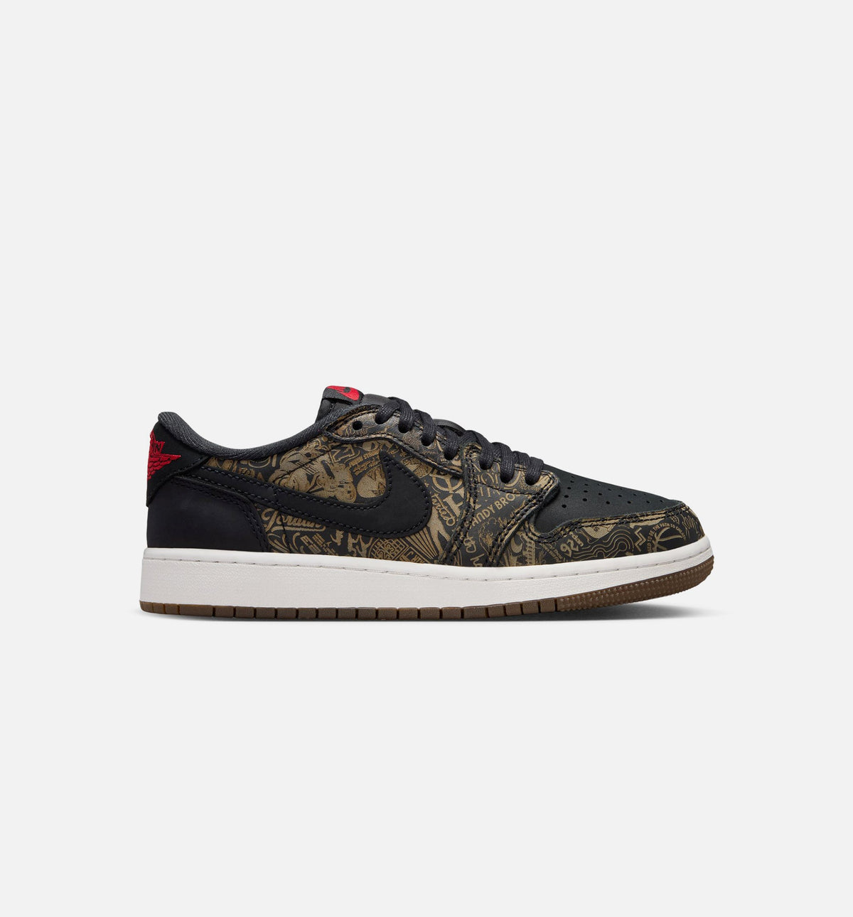 Air Jordan 1 Retro Low OG "Laser Black and Varsity Red" Grade School Lifestyle Shoes – Black/Varsity Red/Summit White