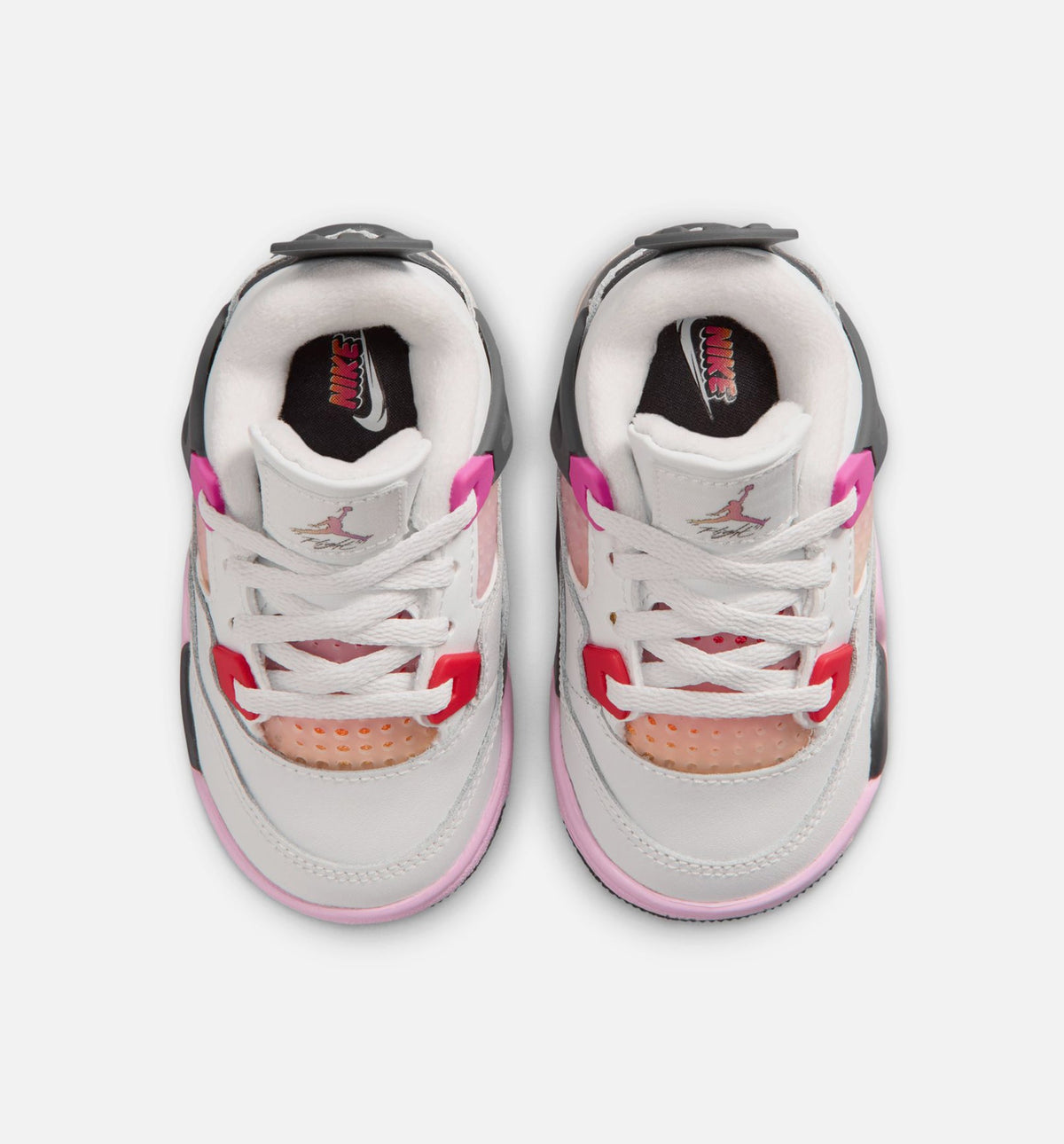 Air Jordan 4 Retro "Comic" Infant/Toddler Lifestyle Shoes – Off White/Fire Pink/Anthracite