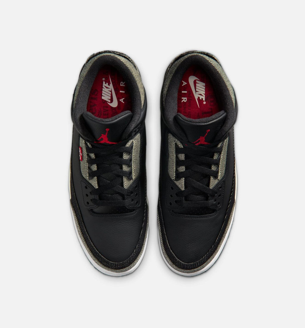 Air Jordan 3 x Levi's Black and White Men's Lifestyle Shoes – Denim/Black/Gym Red