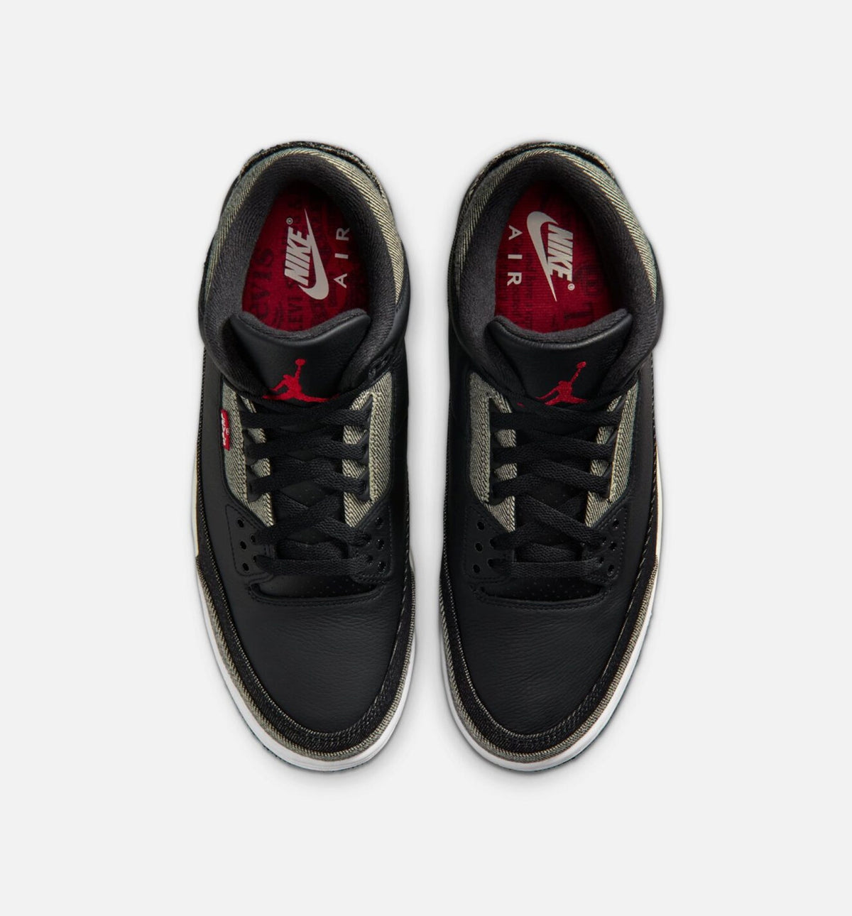 Air Jordan 3 x Levi's Black and White Men's Lifestyle Shoes – Denim/Black/Gym Red