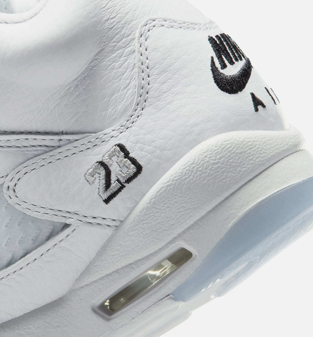 Air Jordan 5 Retro OG Grade School Lifestyle Shoes / White / Black / Metallic Silver