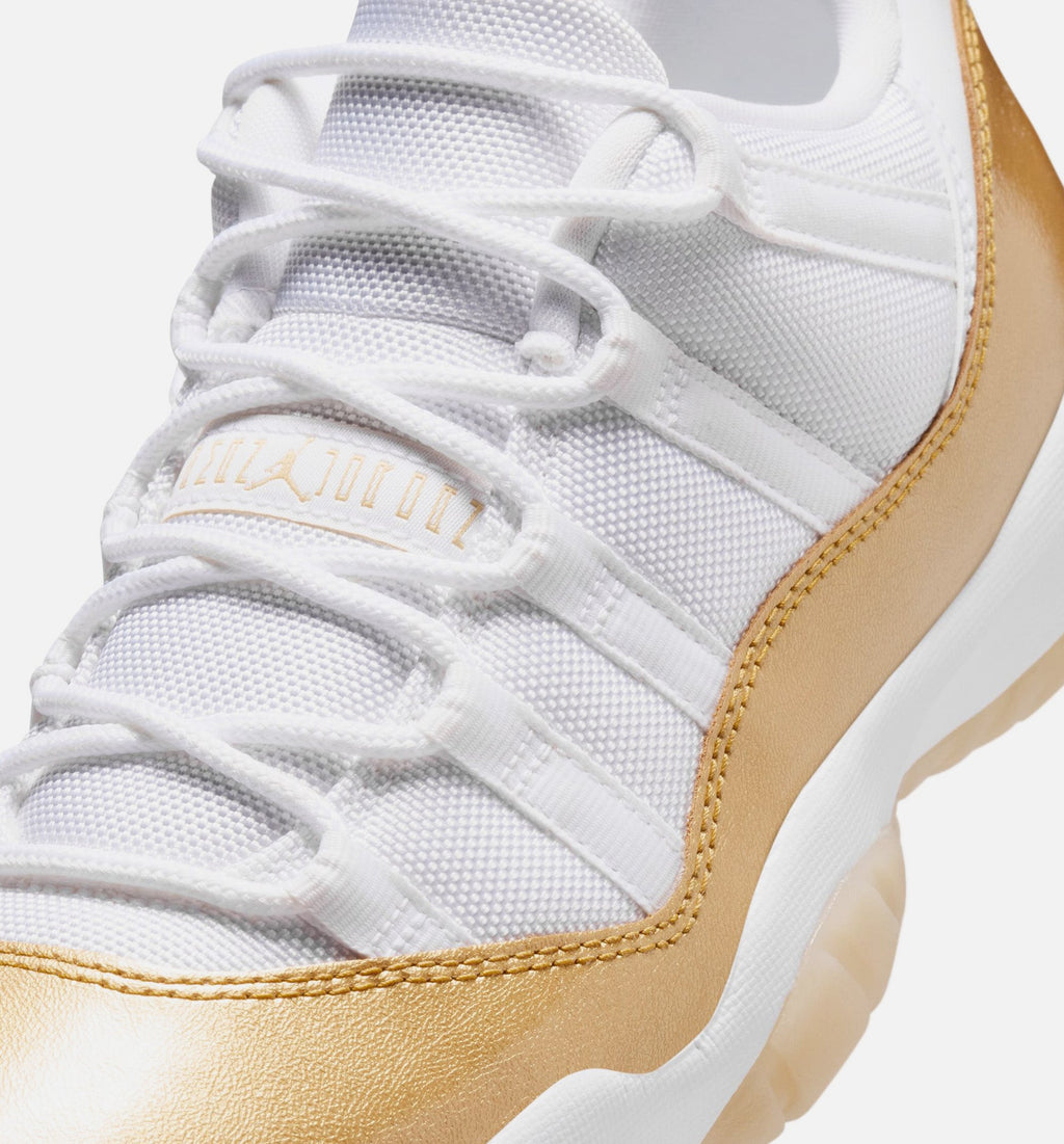 Air Jordan 11 Retro Low Mother's Day Women's Lifestyle Shoes – White/Metallic Gold/Team Gold