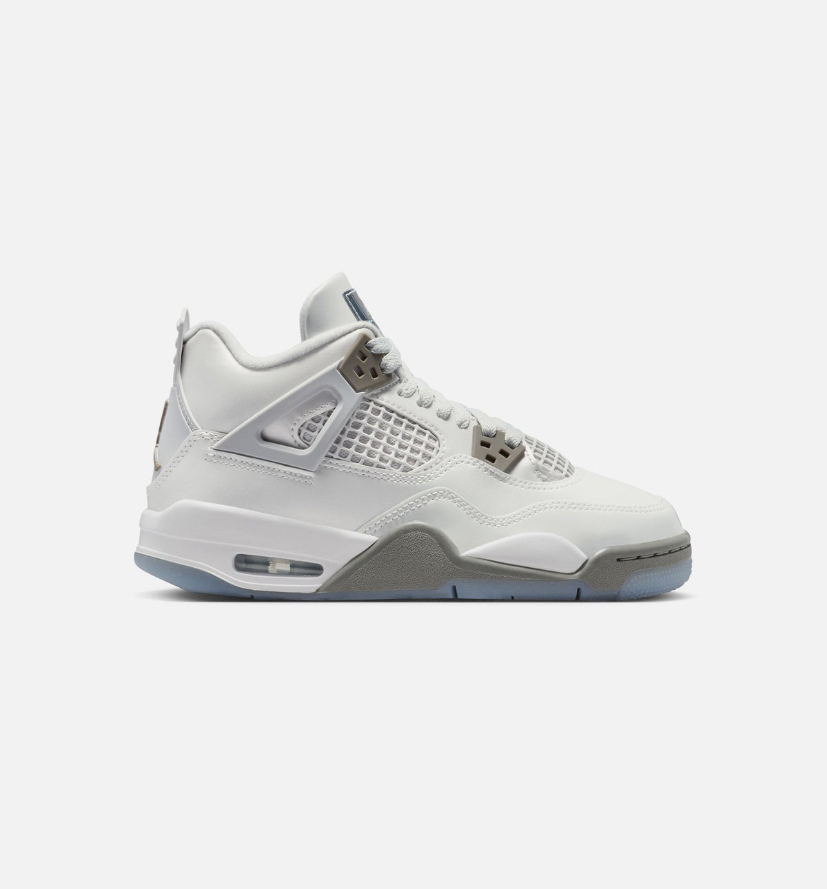 Air Jordan 4 Retro "Blue Chill" Grade School Lifestyle Shoes – Photon Dust/Blue Chill/Flat Pewter/White/Blue Tint