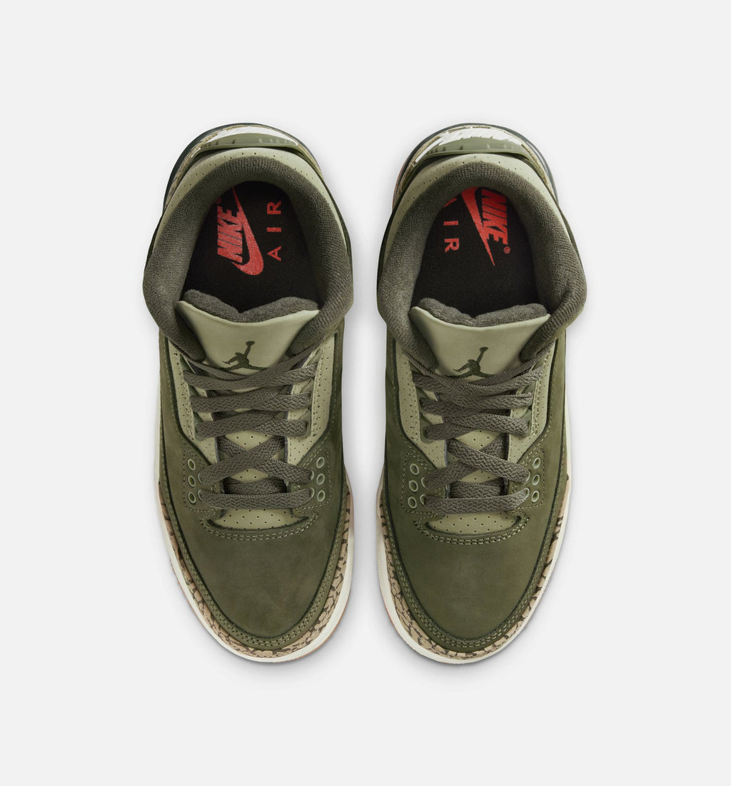Air Jordan 3 Retro "Medium Olive" Grade School Lifestyle Shoes – Medium Olive/Sequoia/Neutral Olive/Sail