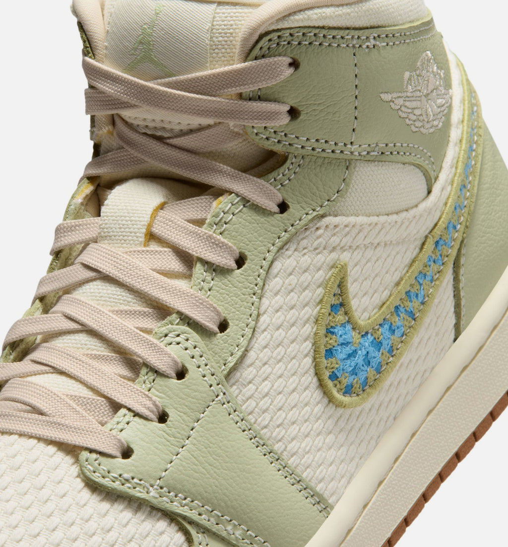 Air Jordan 1 Mid SE Women's Lifestyle Shoes – Olive Aura/Pearl White/Lawn