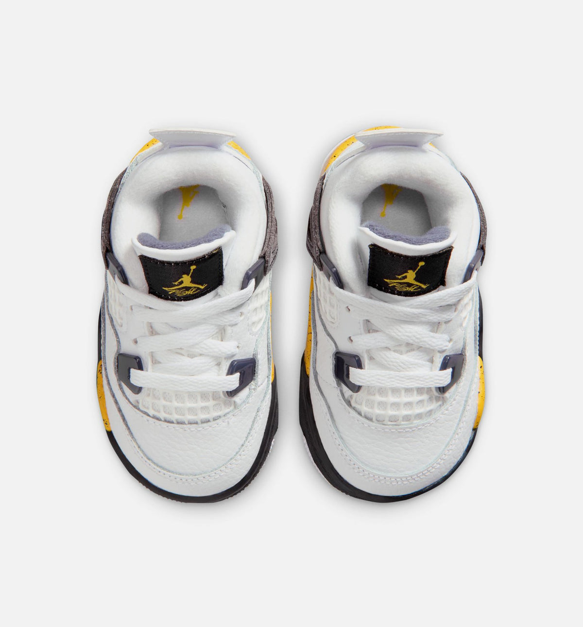 Air Jordan 4 Retro "Rare Air" Tour Yellow Infant/Toddler Lifestyle Shoes – White/Dark Blue Grey/Black/Tour Yellow