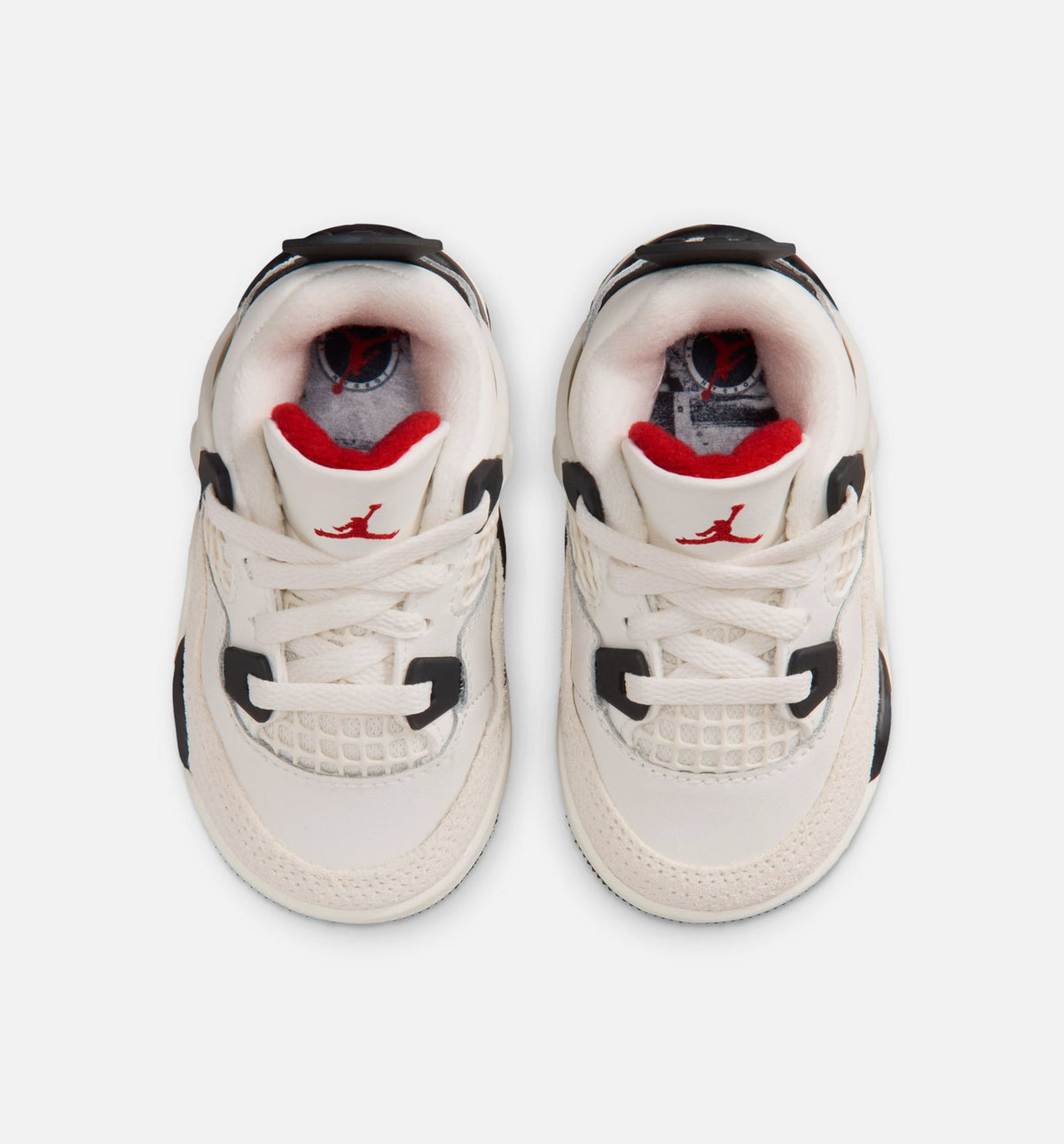Air Jordan 4 Retro "Flight Club" Infant/Toddler Lifestyle Shoes – Sail/Black/University Red