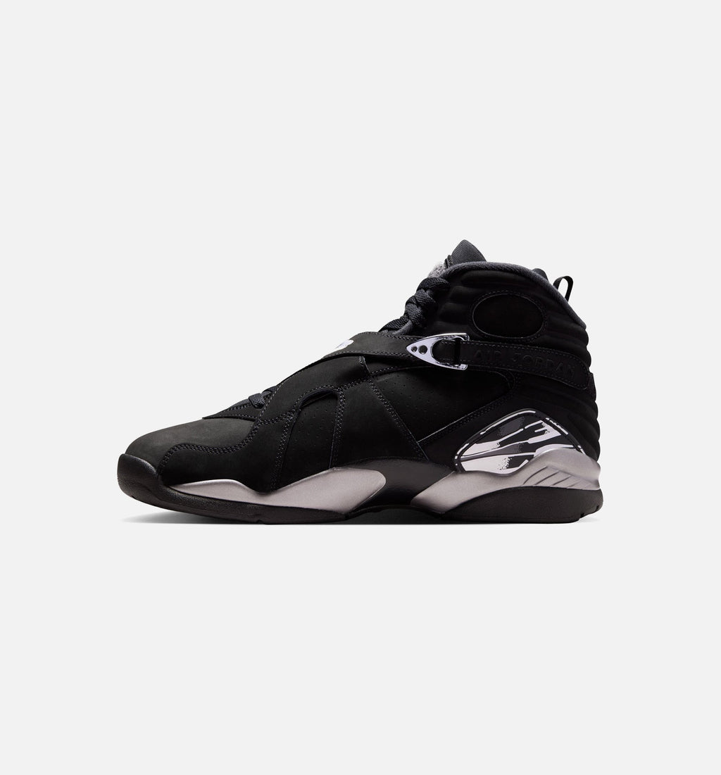 Air Jordan 8 Retro Chrome Men's Lifestyle Shoes – Black/White/Light Graphite