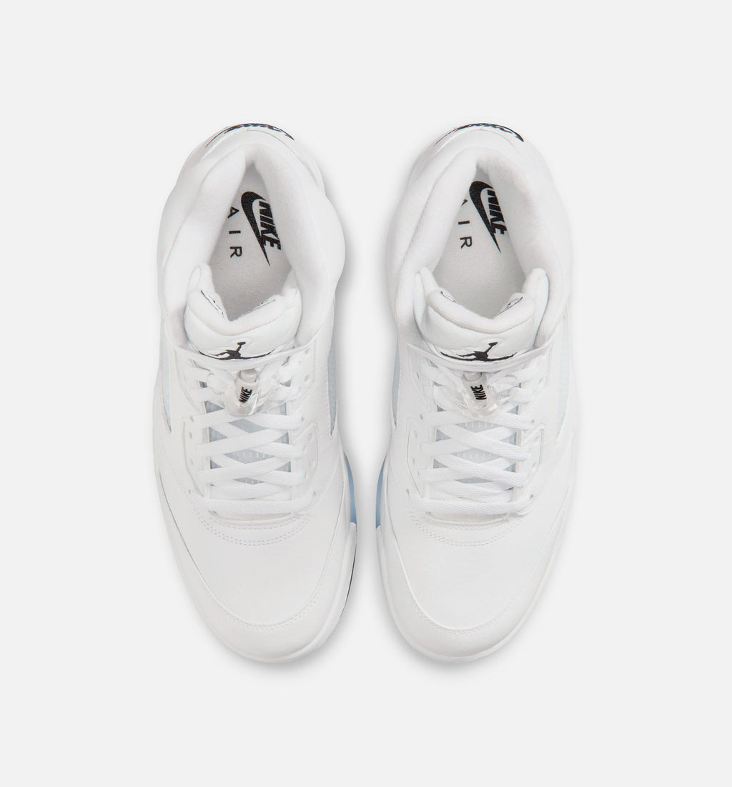 Air Jordan 5 Retro OG Men's Lifestyle Shoes / White / Metallic Silver / Black