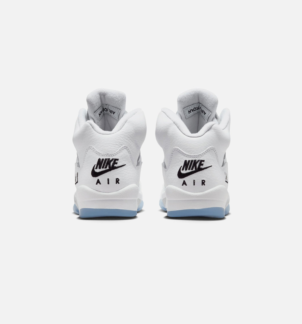 Air Jordan 5 Retro OG Grade School Lifestyle Shoes / White / Black / Metallic Silver