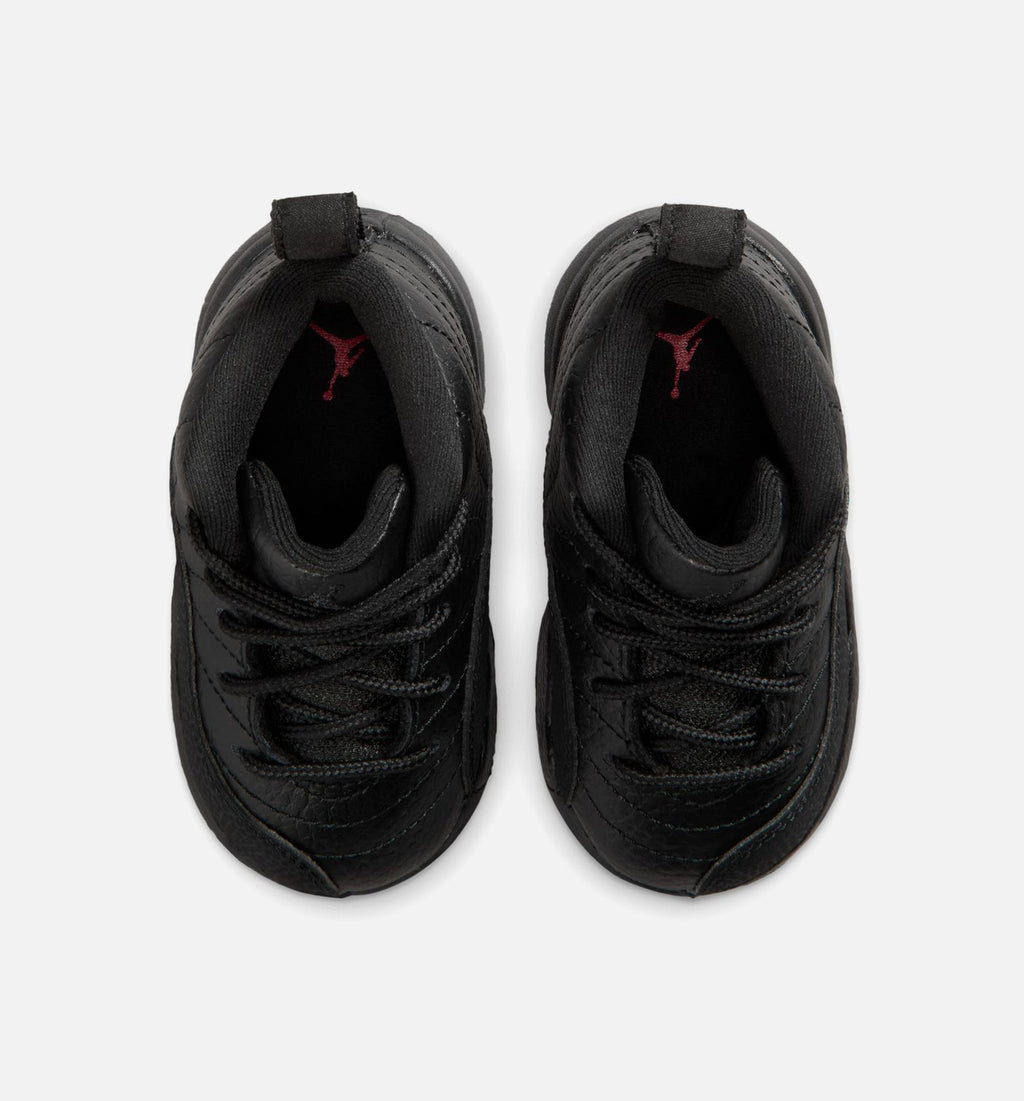 Air Jordan 12 Retro Bloodline Infant/Toddler Lifestyle Shoes – Black/Varsity Red