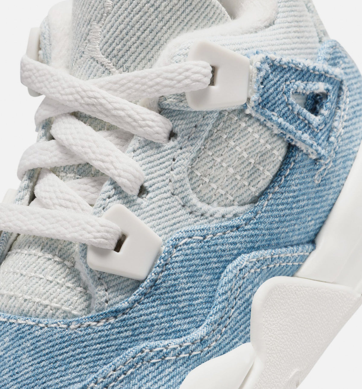 Air Jordan 4 Retro "Worn Blue" Infant/Toddler Lifestyle Shoes – Sail/Worn Blue/Metallic Gold