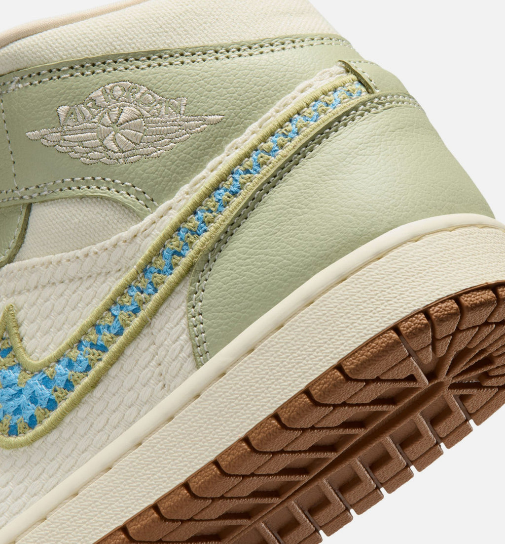 Air Jordan 1 Mid SE Women's Lifestyle Shoes – Olive Aura/Pearl White/Lawn
