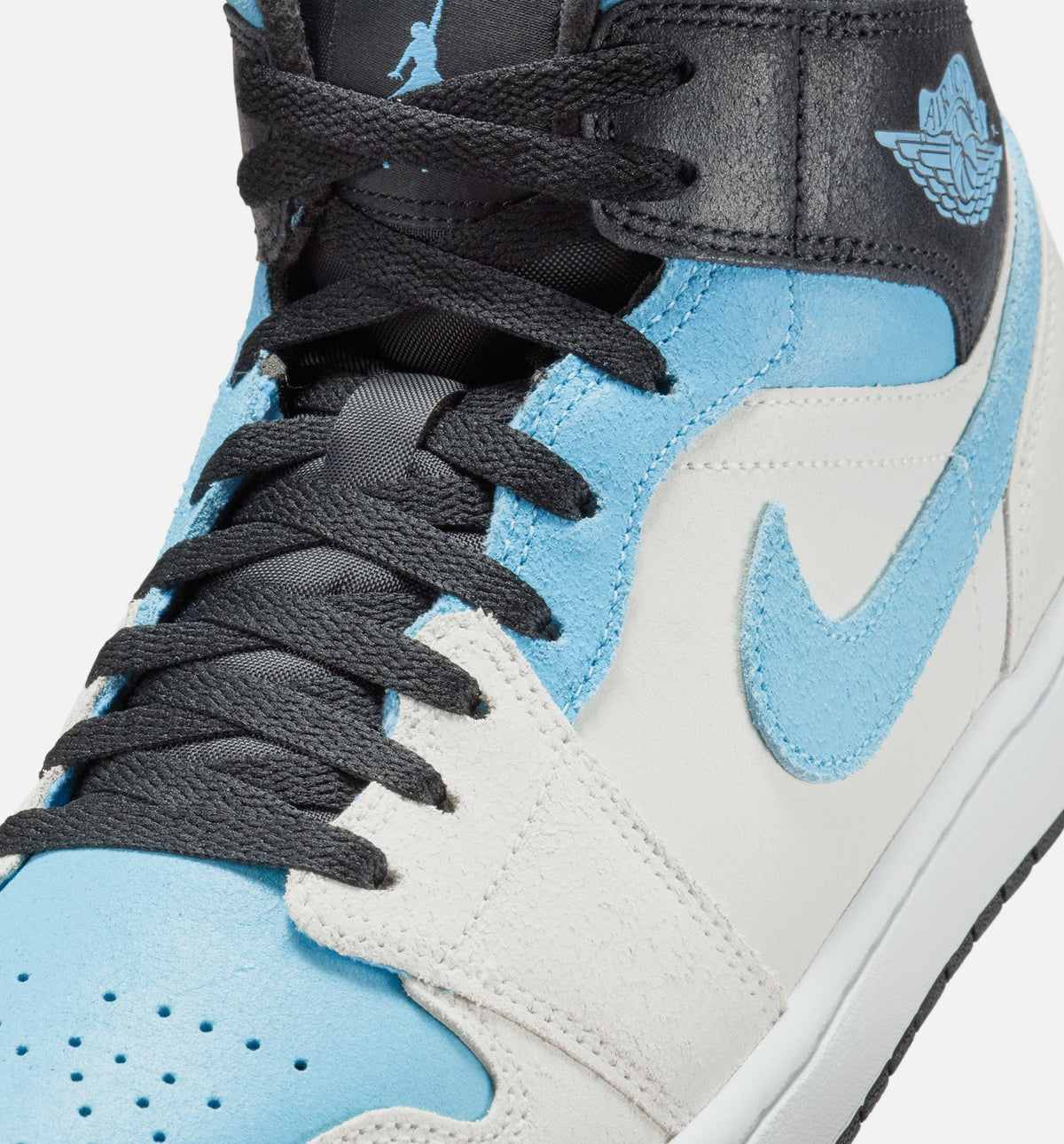 Air Jordan 1 Mid SE "Blue Chill" Men's Lifestyle Shoes – Summit White/Blue Chill/Black