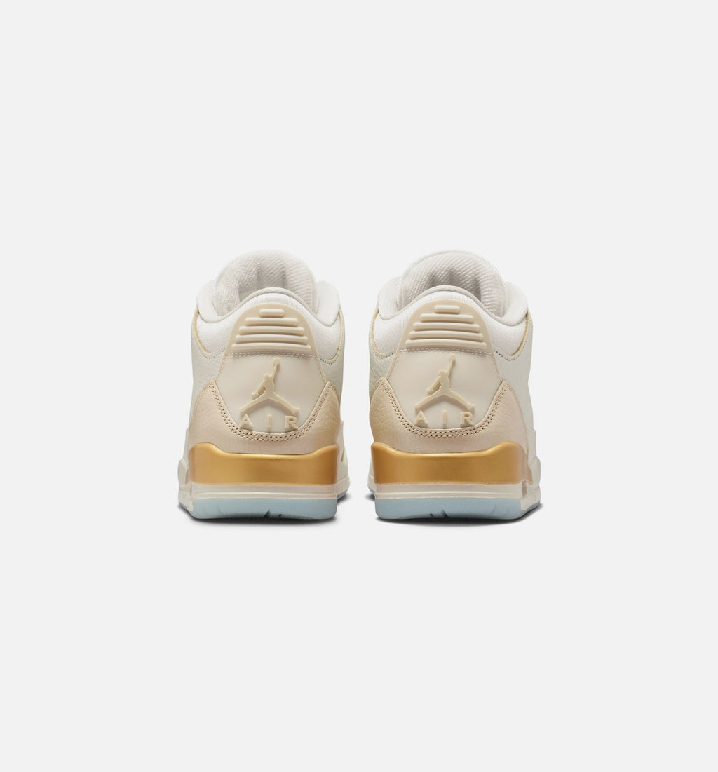 Air Jordan 3 Retro Women's Lifestyle Shoes – Sail/Team Gold/Pale Ivory/Metallic Gold Ice