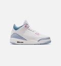 Air Jordan 3 Retro "Cobalt Bliss" Grade School Lifestyle Shoes – White/Cobalt Bliss/Football Grey/Pink Glow