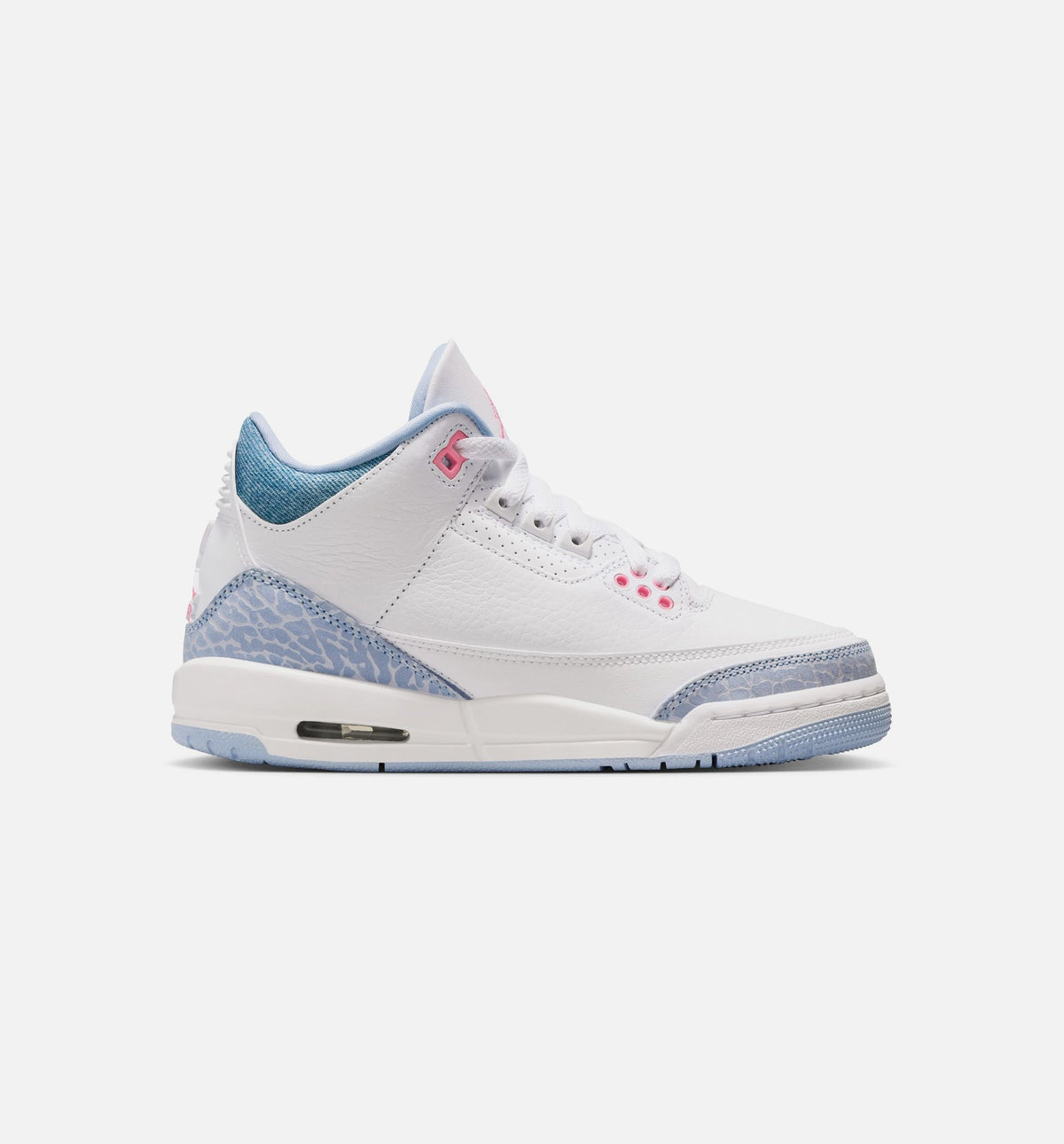 Air Jordan 3 Retro "Cobalt Bliss" Grade School Lifestyle Shoes – White/Cobalt Bliss/Football Grey/Pink Glow