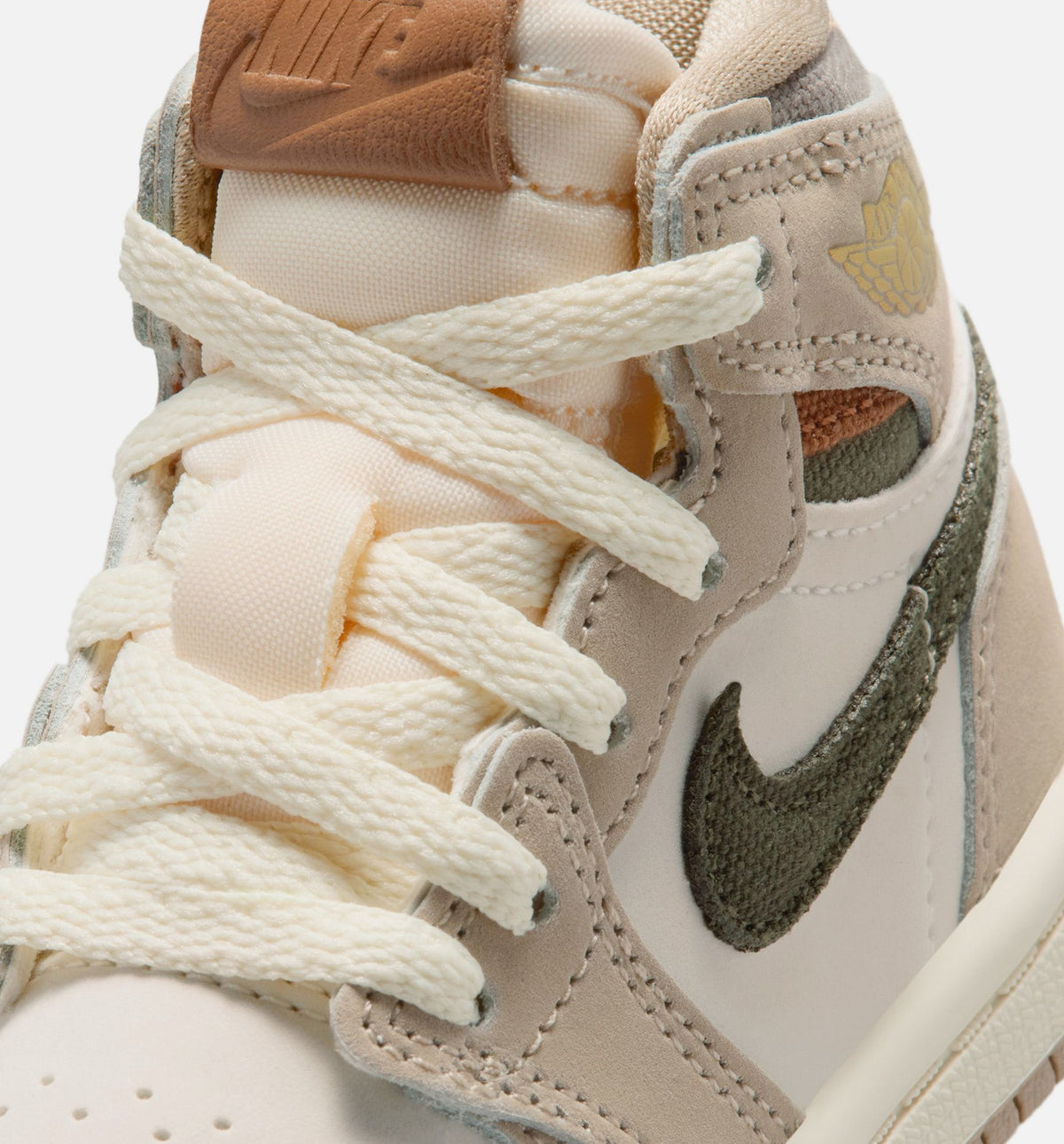 Air Jordan 1 Retro High OG "Khaki" Infant/Toddler Lifestyle Shoes – Khaki/Sail/Coconut Milk/Cargo Khaki