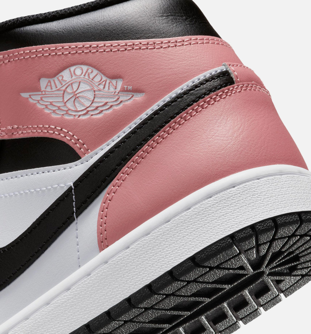 Air Jordan 1 Mid "Rust Pink" Men's Lifestyle Shoes – White/Rust Pink/Black