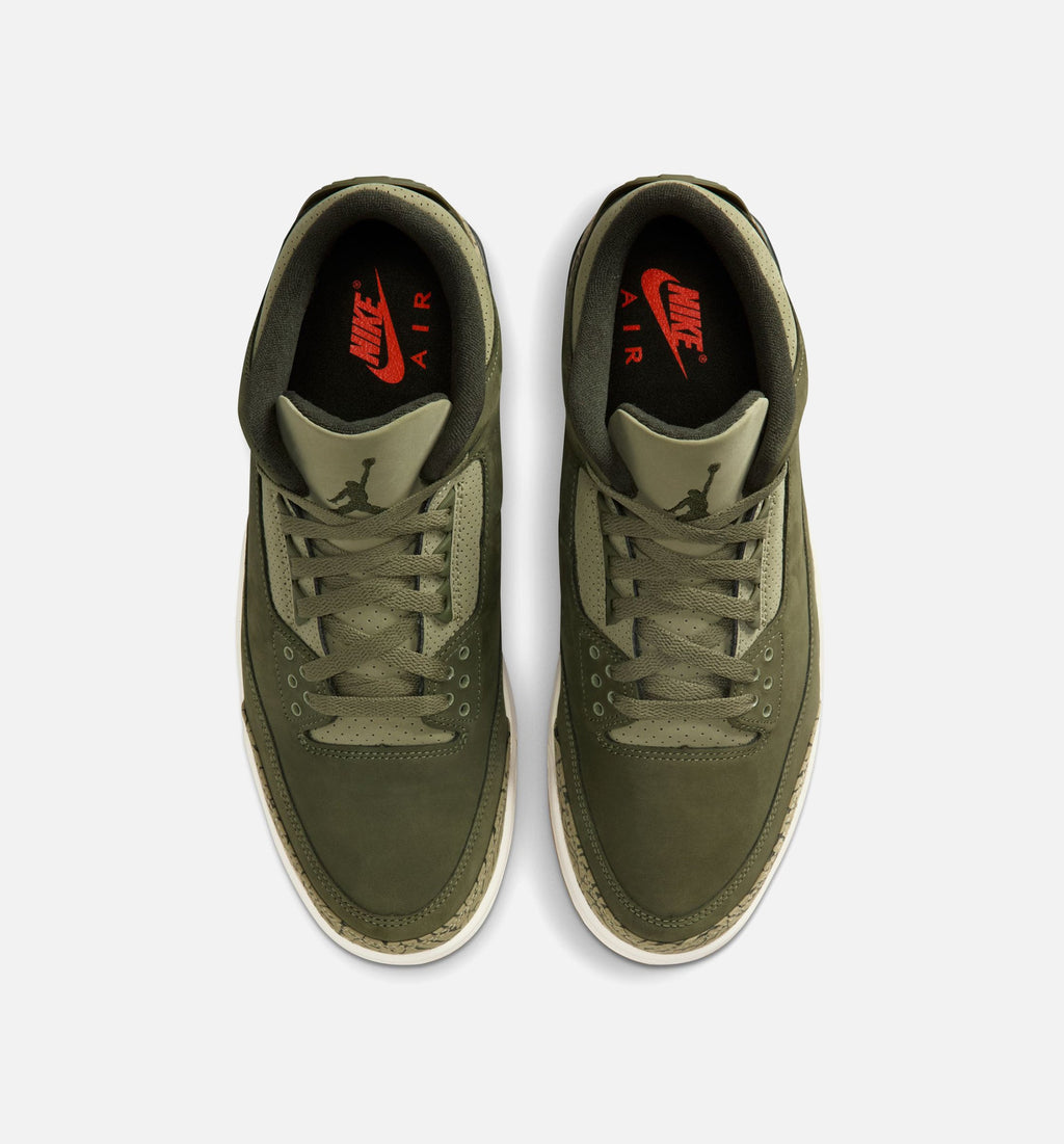 Air Jordan 3 Retro "Medium Olive" Men's Lifestyle Shoes – Medium Olive/Sequoia/Neutral Olive/Sail/Total Crimson