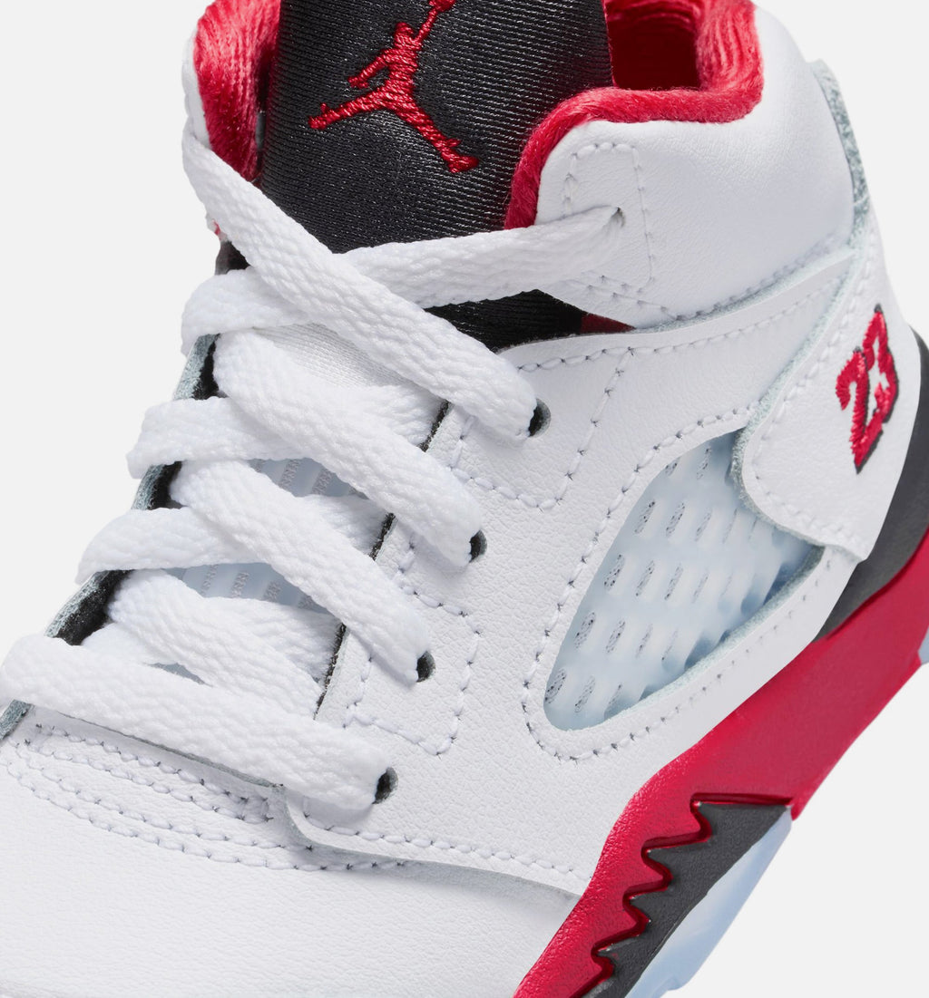 Air Jordan 5 Retro "Fire Red" Infant/Toddler Lifestyle Shoes – Fire Red/White