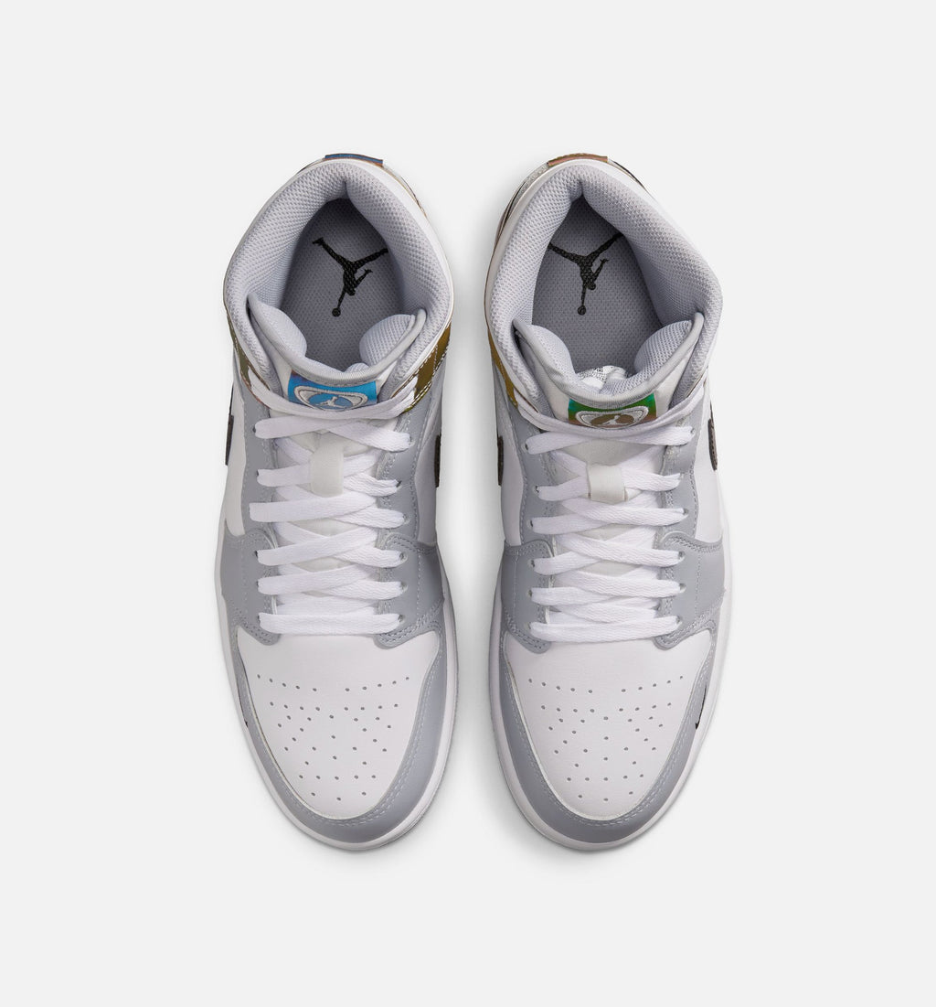 Air Jordan 1 Mid SE Men's Lifestyle Shoes – Black/White/Wolf Grey
