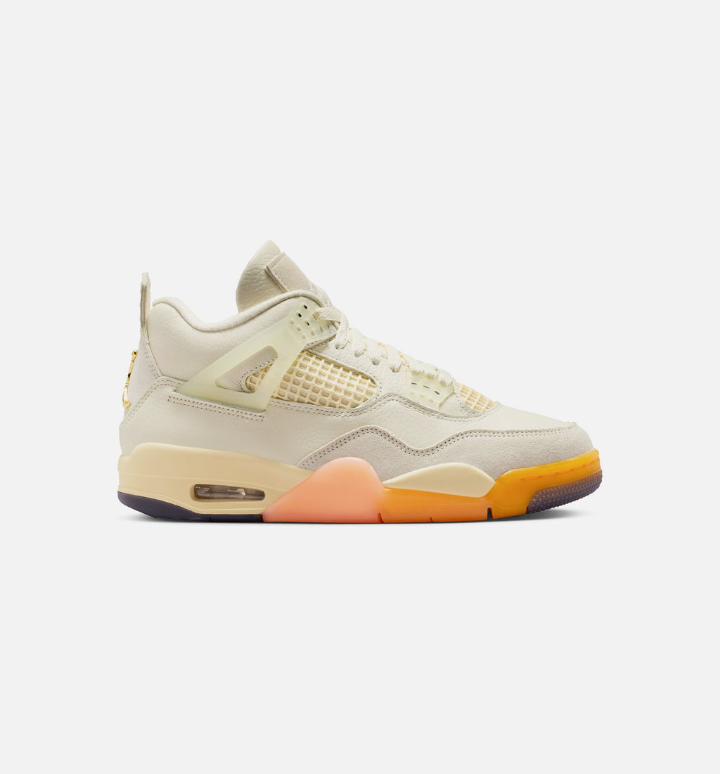 Air Jordan 4 Retro "Birds of Paradise" Women's Lifestyle Shoes – Coconut Milk/Metallic Gold/Muslin/Bright Mango/Sundial/Black
