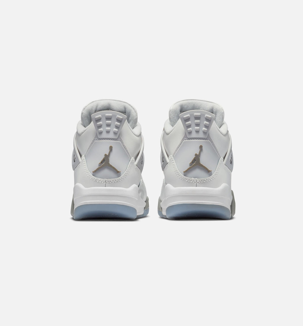 Air Jordan 4 Retro "Blue Chill" Grade School Lifestyle Shoes – Photon Dust/Blue Chill/Flat Pewter/White/Blue Tint
