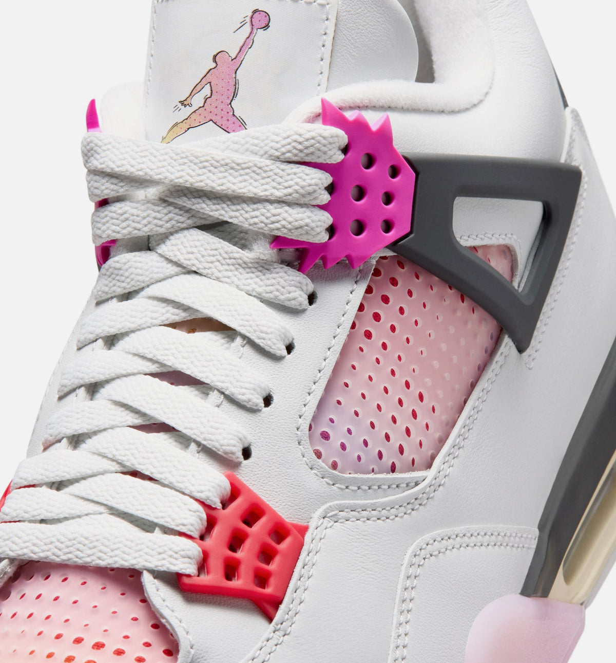 Air Jordan 4 Retro "Comic" Men's Lifestyle Shoes – Off White/Fire Pink/Anthracite