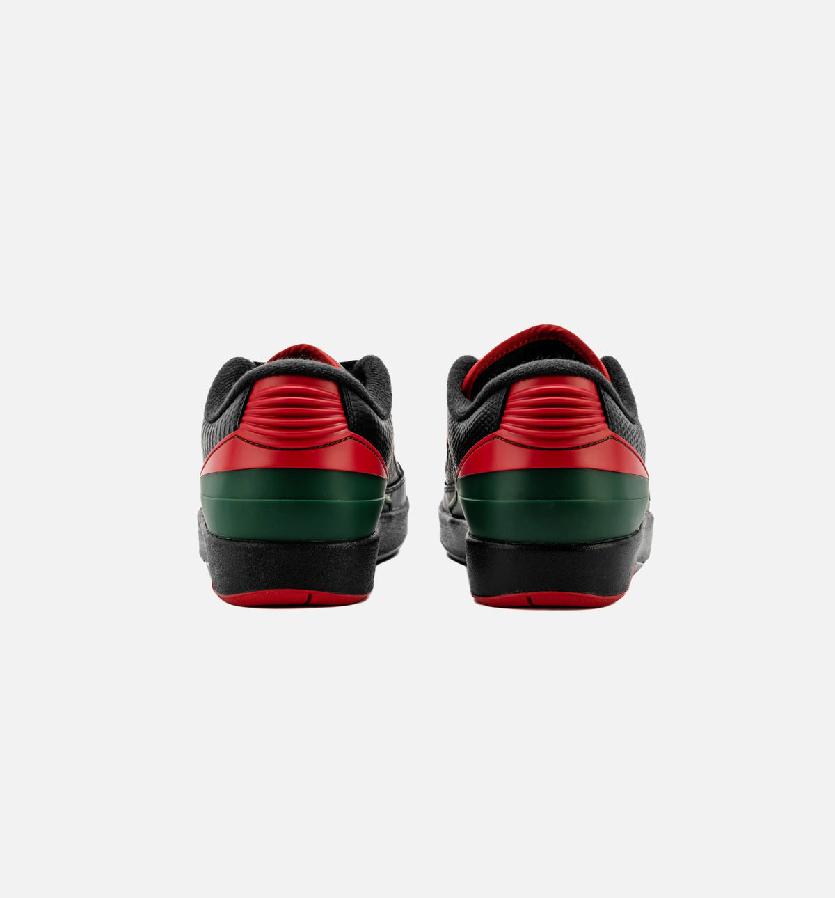 Air Jordan 2 Retro Low "Christmas" Grade School Lifestyle Shoes – Black/Fire Red/Cement Grey