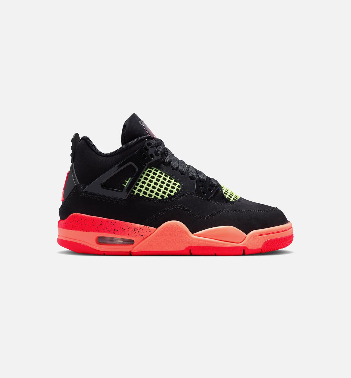 Air Jordan 4 Retro "Black Infrared 23" Grade School Lifestyle Shoes – Black/Infrared 23/Bright Mango