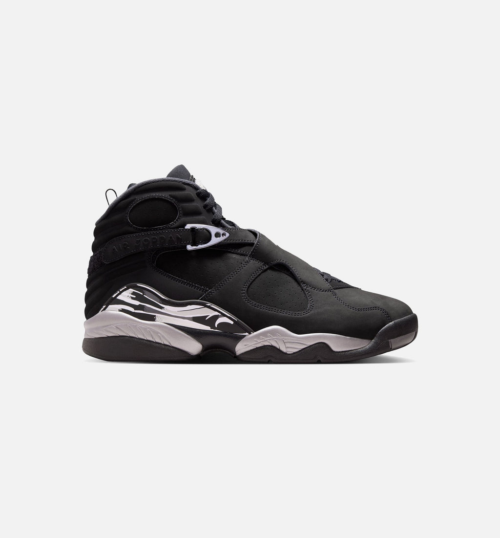 Air Jordan 8 Retro Chrome Men's Lifestyle Shoes – Black/White/Light Graphite