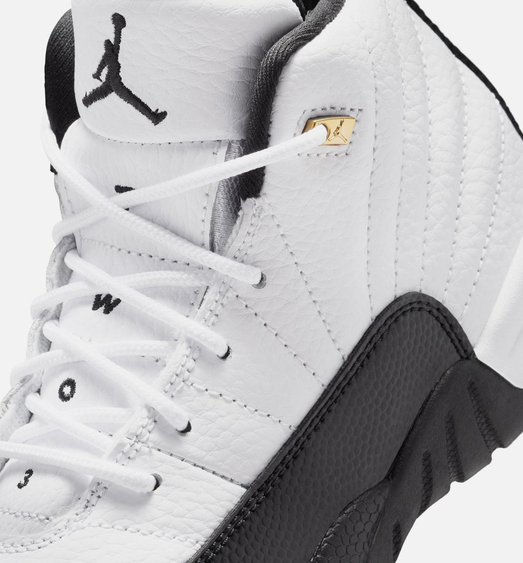 Air Jordan 12 Retro Taxi Preschool Lifestyle Shoes – White/Black/Taxi