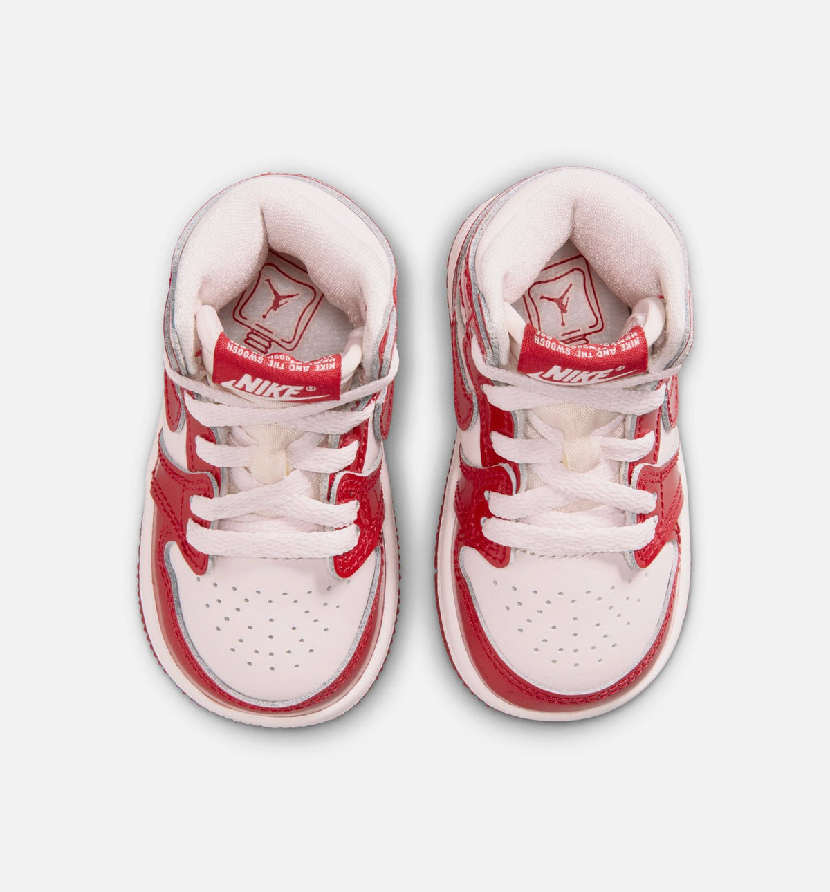 Air Jordan 1 Retro High OG "Nails and Grails" Infant/Toddler Lifestyle Shoes – University Red/Metallic Silver
