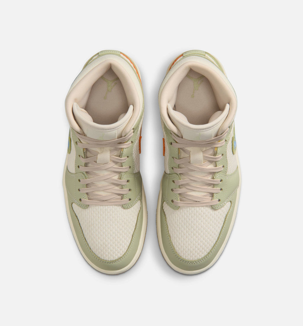 Air Jordan 1 Mid SE Women's Lifestyle Shoes – Olive Aura/Pearl White/Lawn